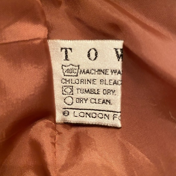 TOWNE from London Fog Trench Coat Dusty Rose Size 8 - Picture 8 of 8